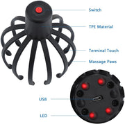 Head Massager Spider Hands-Free Electric