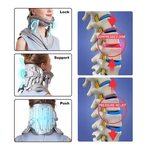 Cervical Neck Stretcher with 8 Airbags & Triple Traction