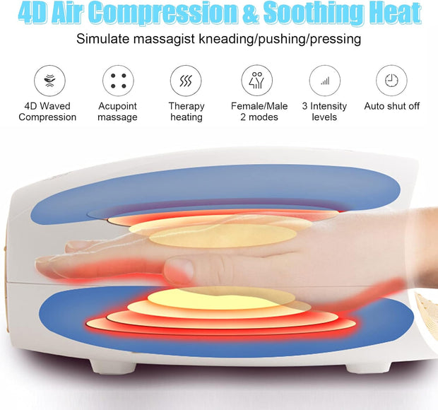 4D Hand Spa Machine – Cordless Electric Hand Massager with Heat