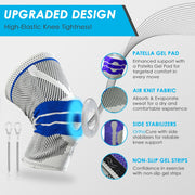Knee Brace with Patella Gel Pad & Side Stabilizers