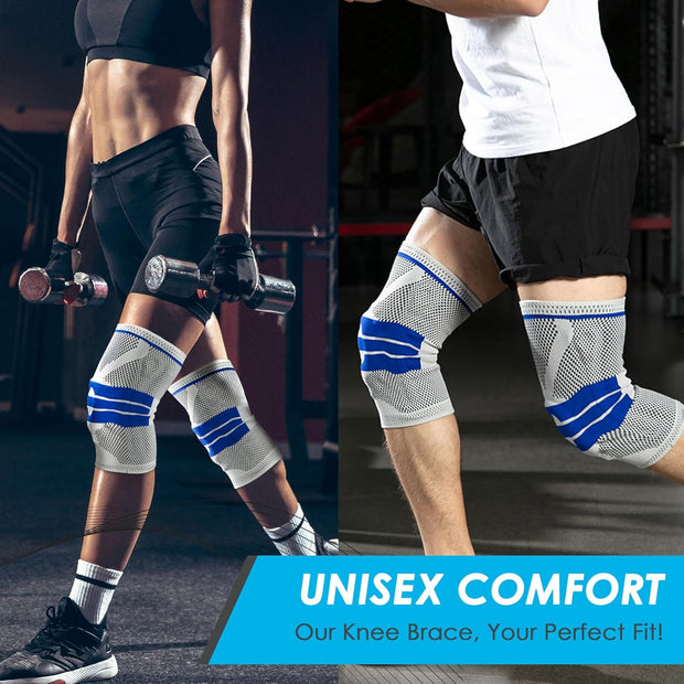 Knee Brace with Patella Gel Pad & Side Stabilizers