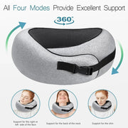 Memory Cotton U-Shaped Travel Pillow with Storage