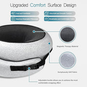 Memory Cotton U-Shaped Travel Pillow with Storage