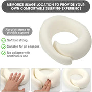 Memory Cotton U-Shaped Travel Pillow with Storage